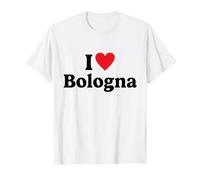 I Love Bologna Maglietta, Uomo, Bianco, 6XL