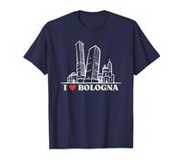 I Love Bologna Maglietta, Uomo, Navy, 3XL