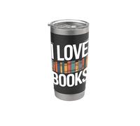 I Love Books - Libreria colorata Bicchiere termico in acciaio inox doppia parete
