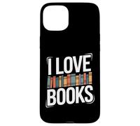 I Love Books - Libreria colorata Custodia per iPhone 15 Plus
