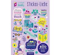 I Love Books - Sticker-Liebe: Über 800 Sticker mit Glanzeffekt