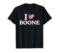 I Love Boone Birthday First Name Family Last Name Heart Maglietta