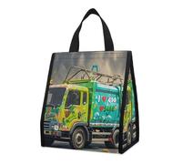 I Love - Borsa termica per il pranzo con camion della spazzatura, per donne e uomini, borsa della spesa riutilizzabile, grande borsa termica a tenuta stagna, pieghevole, portatile, per lavoro