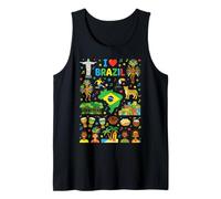 I Love Brazil Viaggio Souvenir Vacanze Radici Brasiliane Canotta