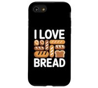 I Love Bread Pasticceria Umorismo Foodie Custodia per iPhone SE (2020) / 7/8