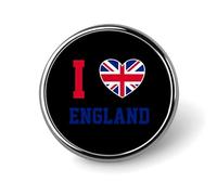 I Love Britain Regno Unito Inghilterra spilla rotonda spilla cravatta abito accessori matrimonio compleanno per uomini donne