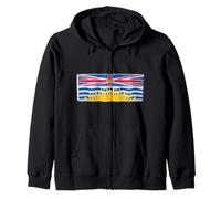 I Love British Columbia Bandiera Canada Felpa con Cappuccio