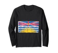 I Love British Columbia Bandiera Canada Maglia a Manica