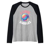I Love Bubbles I Sapone Bambini Ragazze Maglia con Maniche Raglan