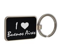 I Love Buenos Aires Travel City Argentina, portachiavi in vetro nero, portachiavi personalizzato