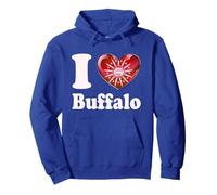 I Love Buffalo Heart 716 - Emblema Minimalista con Bandiera dell'anima Locale Felpa con Cappuccio