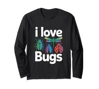 I Love Bugs - Disegno colorato con Insetti Maglia a Manica