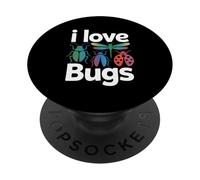I Love Bugs - Disegno colorato con insetti PopSockets PopGrip Adesivo