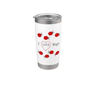 I Love Bugs for Kids Coccinelle e cuore Bicchiere termico in acciaio inox doppia parete