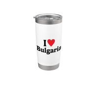 I love Bulgaria Bicchiere termico in acciaio inox doppia parete