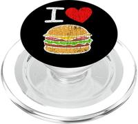 I Love Burgers Funny Hamburger Cheeseburger Grafica PopSockets PopGrip per MagSafe