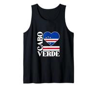 I Love Cabo Capo Verde con bandiera di Capo Verde in un cuore Canotta
