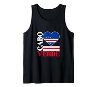 I Love Cabo Capo Verde con bandiera di Capo Verde in un cuore Canotta