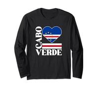 I Love Cabo Capo Verde con bandiera di Capo Verde in un cuore Maglia a Manica