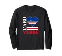 I Love Cabo Capo Verde con bandiera di Capo Verde in un cuore Maglia a Manica