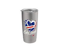 I Love Cabo Verde Vacation Travel Heart Flag Design Turistico Bicchiere termico in acciaio inox doppia parete