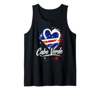 I Love Cabo Verde Vacation Travel Heart Flag Design Turistico Canotta