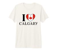 I Love Calgary, Bandiera del Canada a Forma di Cuore Maglietta Premium