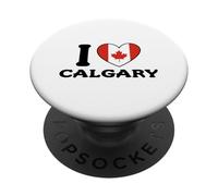 I Love Calgary, bandiera del Canada a forma di cuore PopSockets PopGrip Adesivo