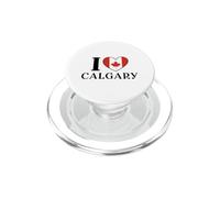 I Love Calgary, bandiera del Canada a forma di cuore PopSockets PopGrip per MagSafe