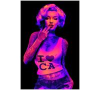 I Love California - Marilyn Mezzo Dita - Blacklight Poster - 24X36 - 432