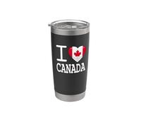 I love Canada cuore Bicchiere termico in acciaio inox doppia parete