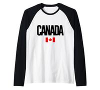 I Love Canada Flag, Enjoy Wear Cool Canada Graphic Design Maglia con Maniche Raglan