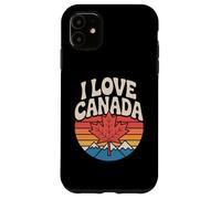 I Love Canada Foglia D'acero Montagna Tramonto Custodia per iPhone 11