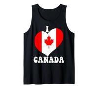 I Love Canada Proud Canadian Pride Bandiera Canada Grafica Cuore Canotta