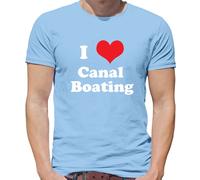 I Love Canal Boating - T-Shirt - Narrowboat Stretto Barca Hobby