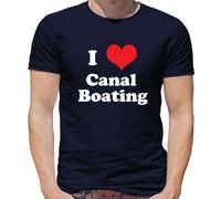 I Love Canal Boating - T-Shirt - Narrowboat Stretto Barca Hobby