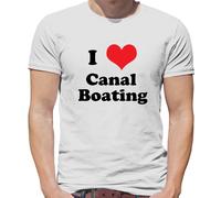 I Love Canal Boating - T-Shirt - Narrowboat Stretto Barca Hobby