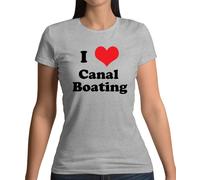 I Love Canal Boating - T-Shirt - Narrowboat Stretto Barca Hobby Canals