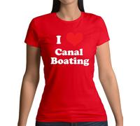 I Love Canal Boating - T-Shirt - Narrowboat Stretto Barca Hobby Canals