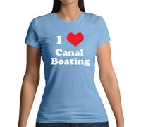 I Love Canal Boating - T-Shirt - Narrowboat Stretto Barca Hobby Canals