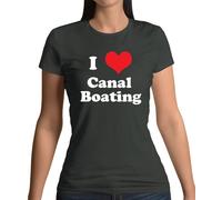 I Love Canal Boating - T-Shirt - Narrowboat Stretto Barca Hobby Canals