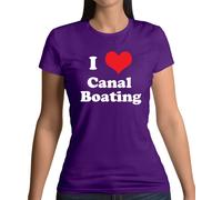 I Love Canal Boating - T-Shirt - Narrowboat Stretto Barca Hobby Canals