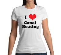 I Love Canal Boating - T-Shirt - Narrowboat Stretto Barca Hobby Canals