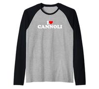 I Love Cannoli Maglia con Maniche Raglan