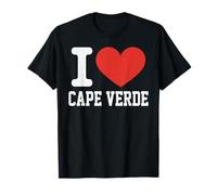 I Love Cape Verde Cuore Souvenir Lovers Pride Travel Maglietta