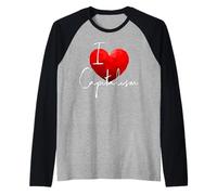 I Love Capitalism Amo Il Capitalismo Economia di Libero Maglia con Maniche Raglan