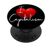 I Love Capitalism Amo il Capitalismo Economia di Libero PopSockets PopGrip Adesivo