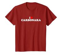 I Love Carbonara Maglietta, Bambini, Mirtillo Rosso, 4 Anni
