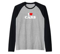 I Love Cars Maglia con Maniche Raglan