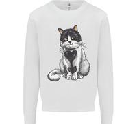I Love Cats Carino Gattino Uomo Felpa Maglione